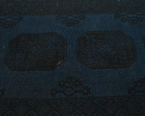 3x6 Vintage Blue Gray Persian Style Over Dyed Hand Knotted Low Pile Wool Area Rug